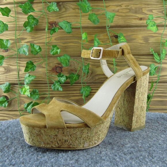 Shellys London  Women‎ Ankle Strap Sandal Shoes Brown Leather Size 39 Medium - Picture 1 of 9